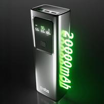 powerbank 20000mah - SBS 20000mAh, 100W, LCD, pilkas (gray) - 1 nuotrauka