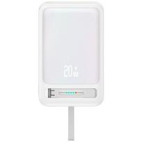 USAMS XM Series CD219, 10000mAh, Magnetic Wireless, baltas (white)
