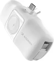 apple watch ikroviklis - Wozinsky WF16-YCS 5000mAh 15W USB-C Mini Power Bank, baltas - 1 nuotrauka