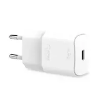 usb c power charger - Puro White 20W Power Delivery USB-C sieninis įkroviklis – baltas - 1 nuotrauka