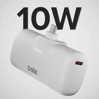 5000 mah power bank - SBS EcoPower 5000mAh 10W Powerbank su integruotu USB-C prievadu, baltas - 1 nuotrauka