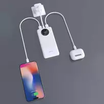 10000mah power bank - Dudao K12, 10000mAh, 22.5W, PD, USB-A, USB-C, baltas - 1 nuotrauka