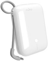 baterijos laidai - Puro Power Link 10 Plus 10000mAh Power Bank su integruotu USB-C laidu – baltas - 1 nuotrauka