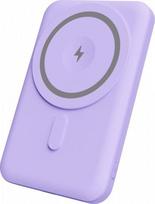magsafe power bank 20w - YENKEE 501 PE SILIC, 5000mAh, 20W, MagSafe, violetinis - 1 nuotrauka