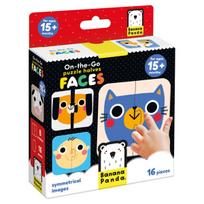 Banana Panda On-the-Go Puzzle Halves Faces, 16 det.