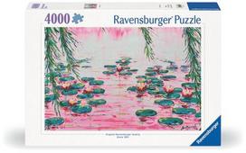 delione 4000 - Ravensburger Pink Water Lilies, 92 x 138 cm, 4000 det. - 1 nuotrauka