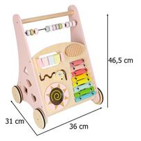 vaikstyne - Medinis stumdukas su abaku, Rožinis (Pink) - 2 nuotrauka