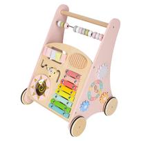 vaikstyne - Medinis stumdukas su abaku, Rožinis (Pink) - 15 nuotrauka