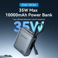 mini power bank - Vention FHEN0, 10000mAh, 35W, smėlio spalvos - 3 nuotrauka