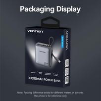 mini power bank - Vention FHEN0, 10000mAh, 35W, smėlio spalvos - 4 nuotrauka