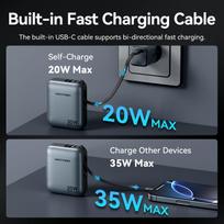 mini power bank - Vention FHEN0, 10000mAh, 35W, smėlio spalvos - 14 nuotrauka