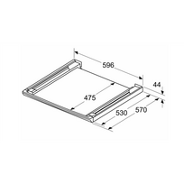 shelfi - Bosch Sujungimo rėmelis WTZ27500, balta - 2 nuotrauka