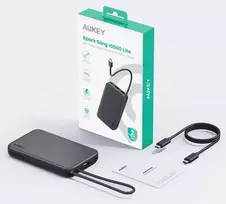 22.5w 10000mah - Aukey PB-Y53P, 10000mAh, 22.5W, 4xUSB, USB-C, juodas (black) - 8 nuotrauka