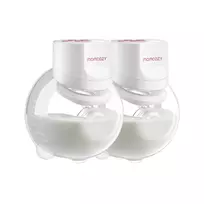 dvigubas belaidis pientraukis - MOMCOZY S12 Pro+ dvigubas nešiojamas belaidis pientraukis, Baltas (White) - 2 nuotrauka