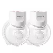dvigubas belaidis pientraukis - MOMCOZY S12 Pro+ dvigubas nešiojamas belaidis pientraukis, Baltas (White) - 3 nuotrauka