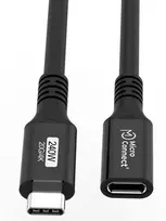 usb c 3 2 gen 2 kabelis - MicroConnect USB-C ilginamasis kabelis USB3.2CC1EX 1m 100W Juodas (Black) - 2 nuotrauka