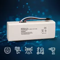 dreame dulkiu siurblys robotas - Dulkių siurblio akumuliatorius Extralink Xiaomi Robot 1C P1904-4S1P-MM, 3200mAh, 47.36Wh - 3 nuotrauka