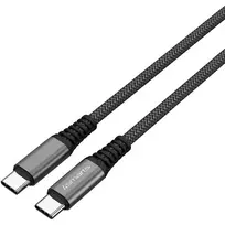 usb 100w laidas - 4SMARTS USB-C to USB-C PremiumCord, 100W, 1.5m, Black - 5 nuotrauka
