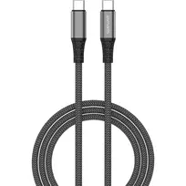 usb 100w laidas - 4SMARTS USB-C to USB-C PremiumCord, 100W, 1.5m, Black - 6 nuotrauka