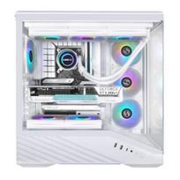 mini pc kompiuteris - Lian Li Vector V100 PC-kompiuterio korpusas, Midi-Tower, ATX, RGB, Tempered Glass - baltos spalvos - 3 nuotrauka