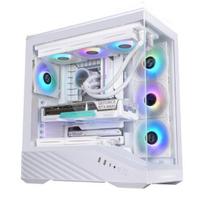 mini pc kompiuteris - Lian Li Vector V100 PC-kompiuterio korpusas, Midi-Tower, ATX, RGB, Tempered Glass - baltos spalvos - 4 nuotrauka