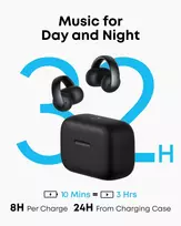 belaides ausines - Anker Soundcore AeroClip Juodas (Black) - 7 nuotrauka