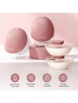 belaidis pientraukis - MOMCOZY M9 dvigubas nešiojamas belaidis pientraukis, Rausvas (Pink) - 4 nuotrauka