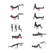 volelis masazui - Masažinis Jogos Volas THOMS FoamRoll 33x13 cm. Juodas - 2 nuotrauka