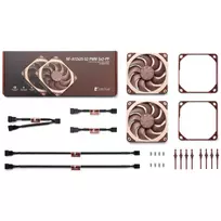 3 pin - Noctua NF-A12x25 G2 PWM Sx2-PP 120mm 2 vnt. pakuotėje - 2 nuotrauka