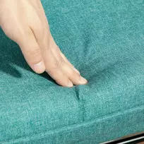 kresl kede - Fotelis HOMCOM Supamasis Krėslas su Taburete, iki 130 kg, linine išvaizda - 2 nuotrauka