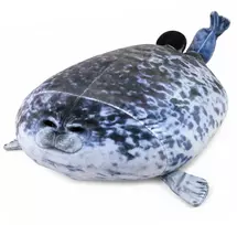 sealy - Lean Toys pliušinis ruonis, pilkas (Gray), 38 cm - 1 nuotrauka