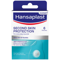 hidrokoloidiniai - HANSAPLAST hidrokoloidiniai pleistrai SECOND SKIN PROTECTION, 6 vnt. - 1 nuotrauka