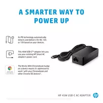 ac ac maitinimo saltiniai - Maitinimo šaltinis HP 45 W, USB-C, 3 A, (N8N14AA) - 2 nuotrauka
