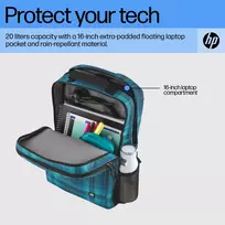 kuprine hp - HP Campus XL 16 Backpack, 20 Liter Capacity - Tie Dye - 3 nuotrauka