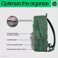 17 kompiuteris nesiojamas - HP Campus Green Backpack - 6 nuotrauka