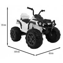 vaikiskas elektrinis keturratis - Vaikiškas elektrinis keturratis Quad ATV, baltas - 10 nuotrauka
