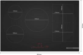 kaitlente indukcine 80 cm - Bosch PVW81CHB1E - 5 nuotrauka