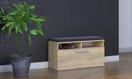 batu dezes - Batų dėžė Top E Shop Riva, ąžuolo, 85 cm x 35 cm x 46 cm - 3 nuotrauka