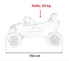 can can - Vaikiškas elektrinis keturratis Ramiz Can-Am Maverick, juodas (Black) - 2 nuotrauka
