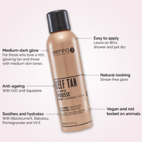 savaiminio idegio putos - Sienna X Sleep Q10 Tinted Self Tan Mousse Savaiminio įdegio putos 200ml - 2 nuotrauka