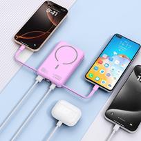 magsafe power bank - Tech-Protect PB31 LifeMag MagSafe Power Bank 10000mAh, violetinis - 4 nuotrauka