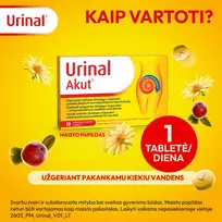 spanguoliu papildai - IDELYN URINAL® AKUT, 10 tablečių - 2 nuotrauka