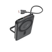nesiojami ikroviklei - Ksix Magnetic Power Bank, 10000 mAh, 22.5W, pilkas - 2 nuotrauka