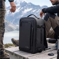 ryanair kuprine - Tech-Protect Defender S50 Backpack for Ryanair & Wizzar, 20L Laptop - Black - 4 nuotrauka