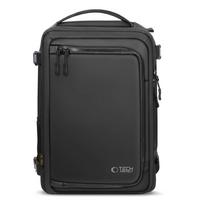 ryanair kuprine - Tech-Protect Defender S50 Backpack for Ryanair & Wizzar, 20L Laptop - Black - 12 nuotrauka
