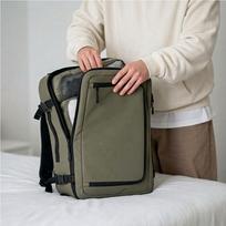 ryanair kuprine - Tech-Protect Defender S50 Backpack for Ryanair & Wizzar, 20L Laptop - Olive - 4 nuotrauka