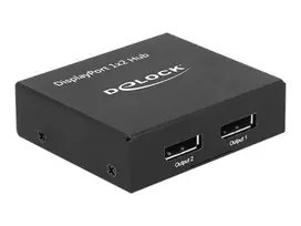 displayport 2.1 kabelis - Delock DisplayPort Splitter 1x į 2x DisplayPort 4K (Juodas) - 4 nuotrauka