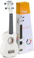 ukuleles deklas - Soprano ukulelė   dėklas Stagg US-WHITE - 2 nuotrauka