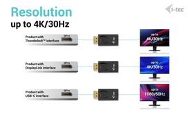 hdmi i displayport adapteris - I-tec DP2HDMI4K30HZ DisplayPort į HDMI adapteris 4K/30Hz - Juodas (Black) - 2 nuotrauka