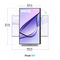 benq monitoriai - BenQ MA270UP 27", 4K, IPS, 5ms, Sidabrinis (Silver) - 6 nuotrauka